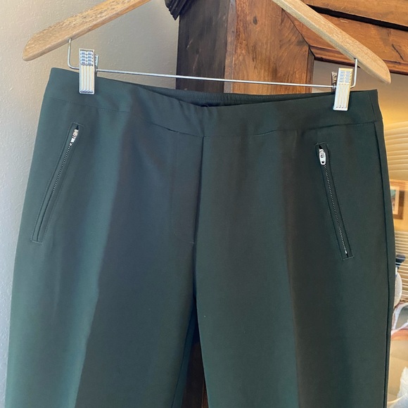 Zac & Rachel Straight Leg Forest Green Trousers - Picture 2 of 9